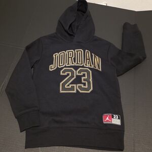 Jordan Black Hoodie with Gold Details